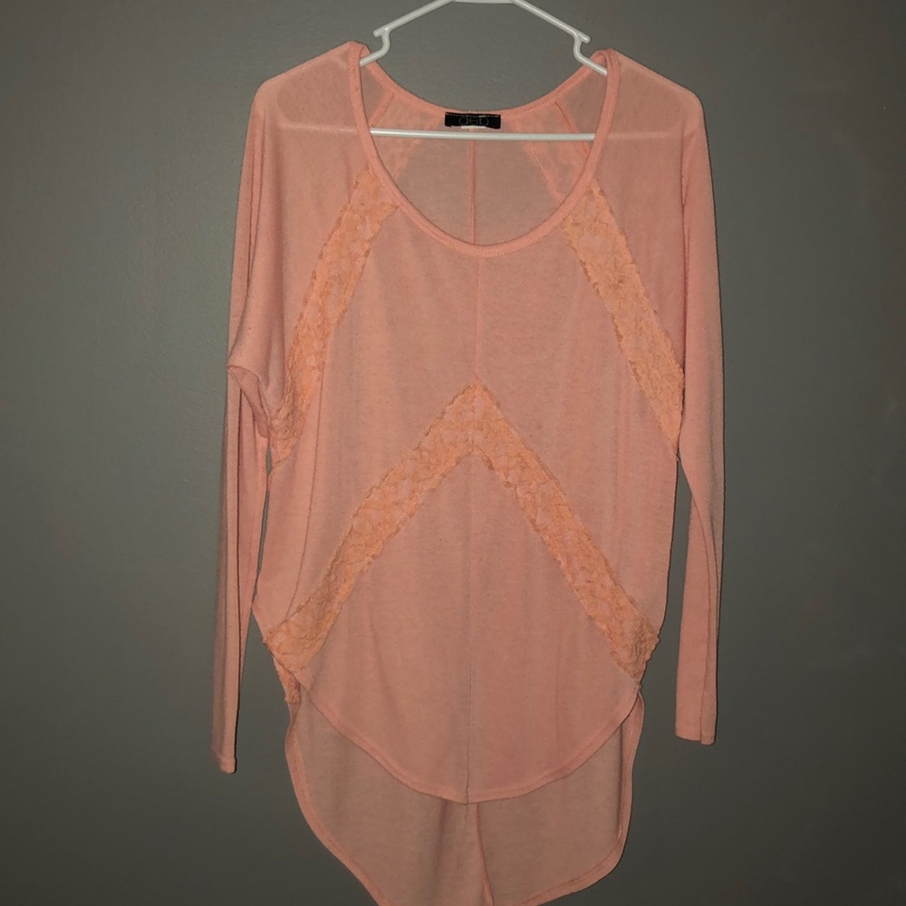 light weight peach sweater